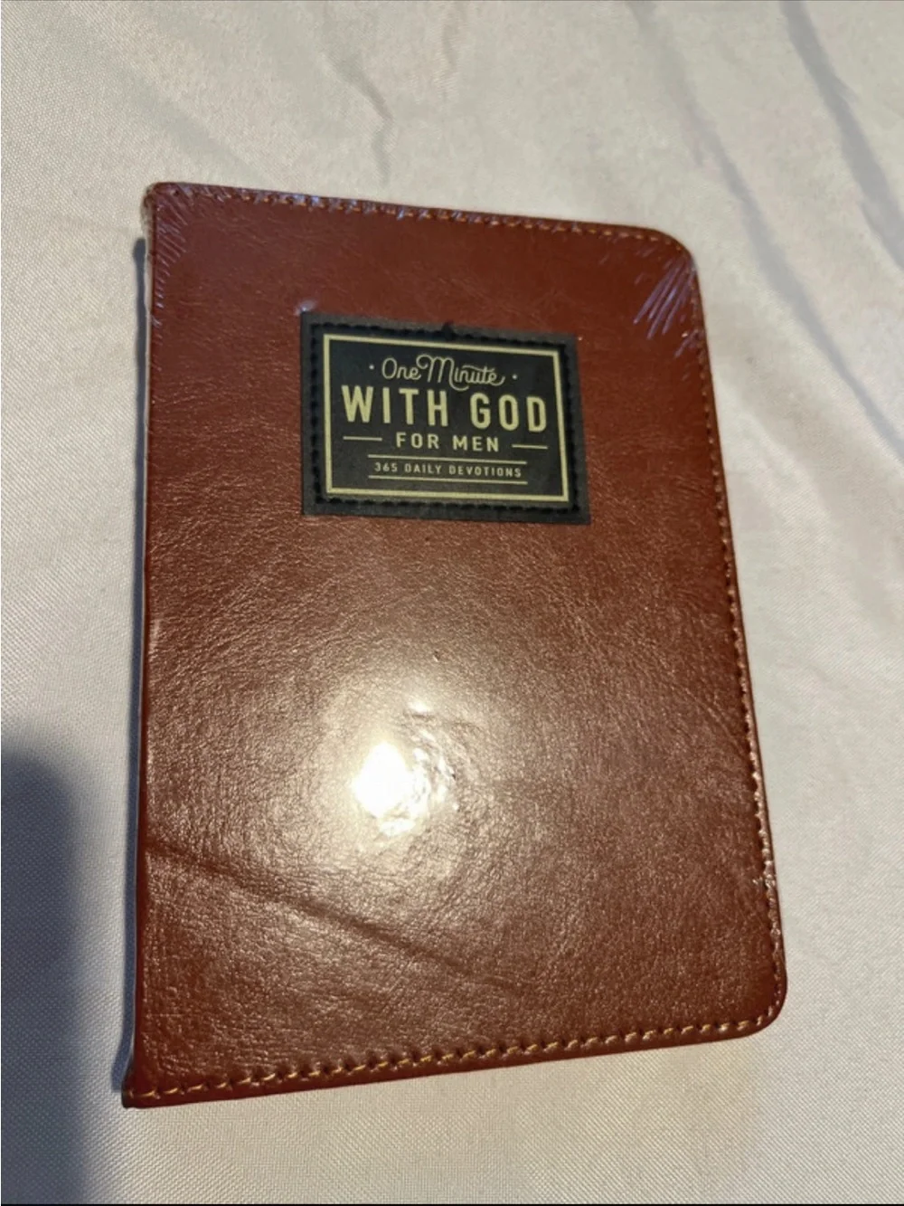 With God for Men Daily Devotional Brown Faux Leather Journal #religious
